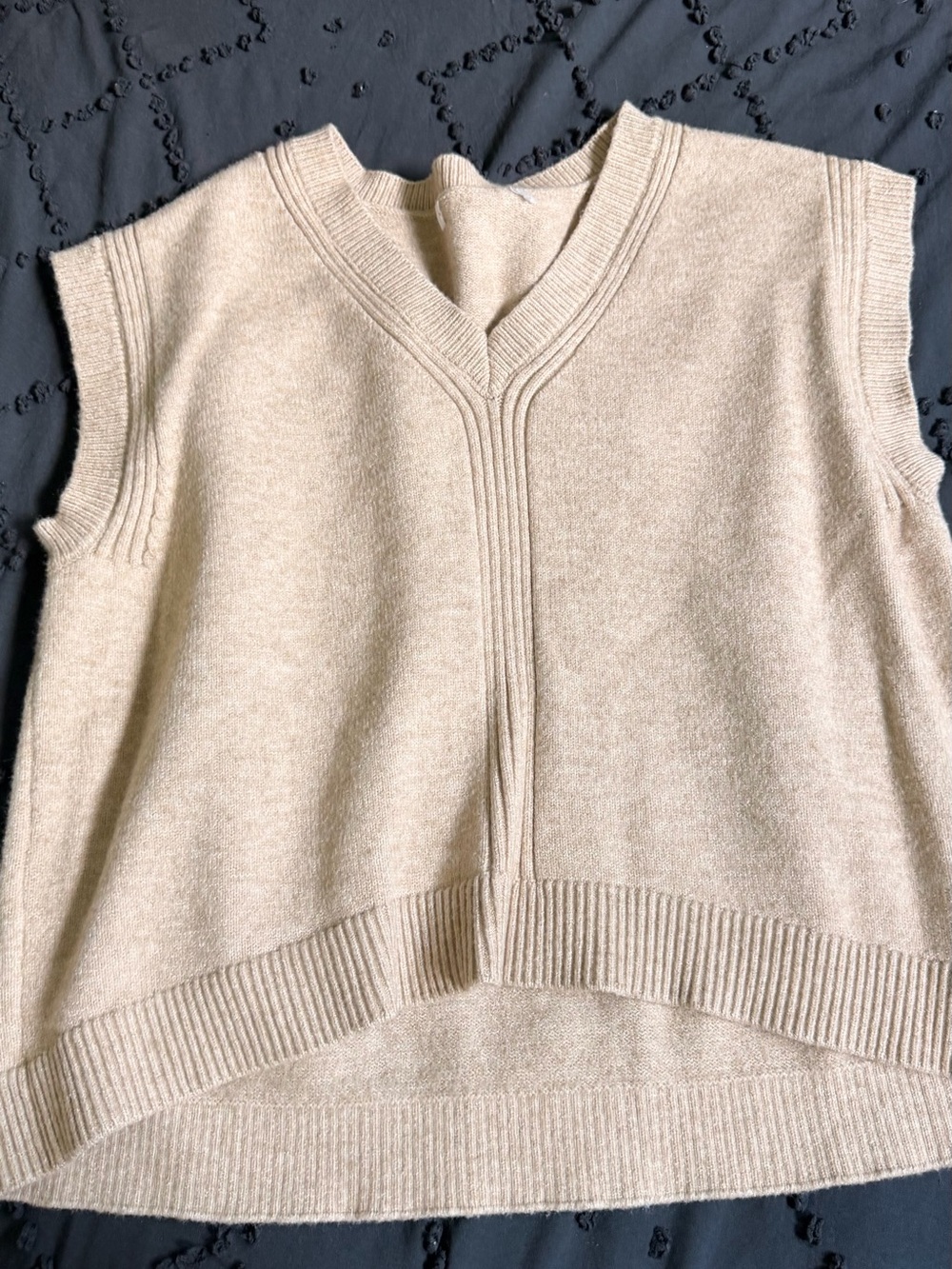 T.J.Maxx Cream Sleeveless Knit Vest